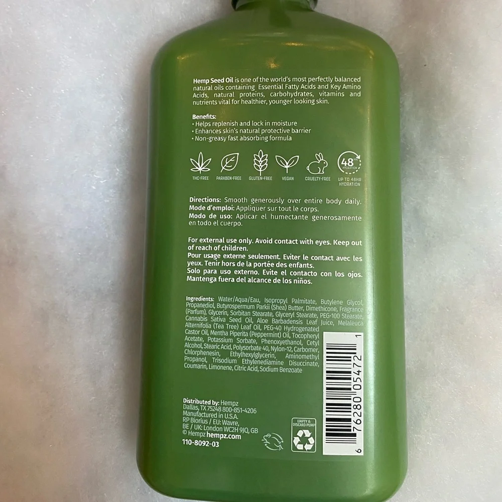 Hempz Tea Tree Herbal Body Moisturizer 17oz with Pump - Picture 2 of 3
